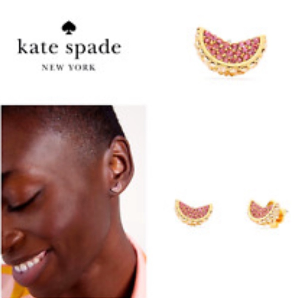 Kate Spade Fruit Salad Pavé Grapefruit Studs Earrings NWT